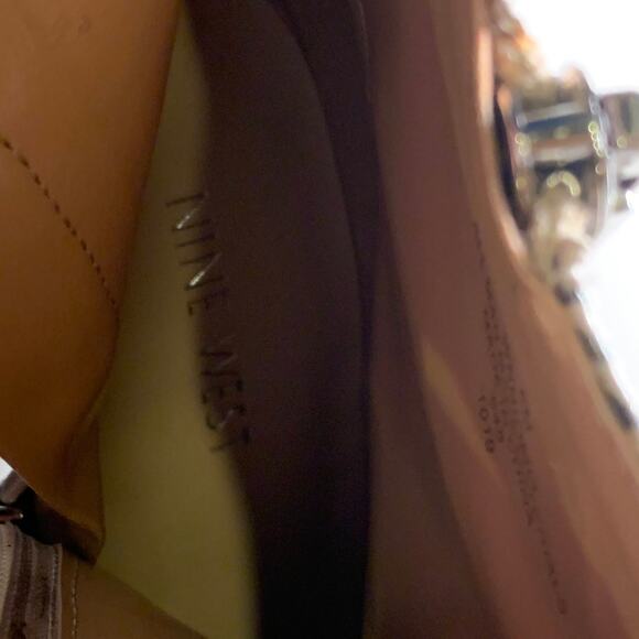 Nine West 6 Snakeskin Print Ankle Boots Booties Gray Black Leather Block Heel - Picture 11 of 12